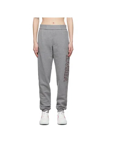 Versace Logo Sweatpants In Gray