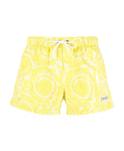 Versace Yellow Barocco Bath Towel