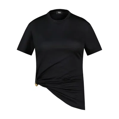 Versace Logo T Shirt In Black