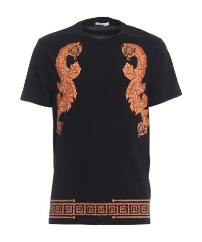 Versace Logo T-shirt In Black
