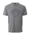 Versace Logo T-shirt In Gray