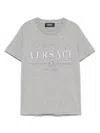 Versace Logo T-shirt In Grey