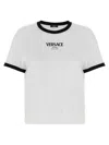 Versace Jersey T-shirt With Contrasting Beading In White