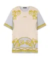 Versace Barocco-print Cotton T-shirt In Nude