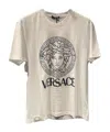 Versace Logo T-shirt In Nude