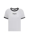 Versace Jersey T-shirt With Contrasting Beading In White