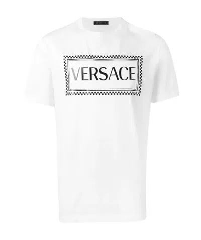 Versace Embroidered Logo T-shirt In White