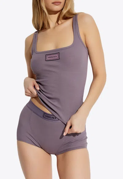 VERSACE LOGO TAG TANK TOP