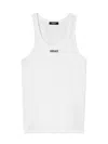 Versace White Logo Tank Top In White