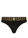 Versace Black Greca Border Swim Briefs In Black  
