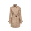 Versace Beige Cotton Coat In Brown