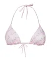 Versace Chain Print Bikini Bottom In Purple