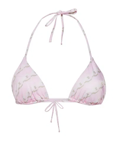 VERSACE LOGO TRIANGLE-CUP BIKINI TOP