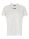Versace White T-shirt With Lettering Logo On The Front In Cotton Man In White