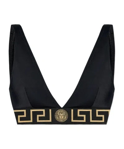 VERSACE LOGO-UNDERBAND BIKINI TOP