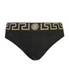 Versace Greca Medusa Head Three-piece Briefs Set In Black