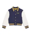 Versace Logo Varsity Jacket In Blue