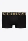 Versace Black Briefs With Elastic Waist With Medusa Print In Cotton Stretch Man In Black