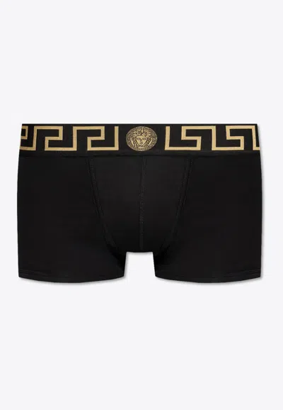 VERSACE LOGO-WAISTBAND BOXERS