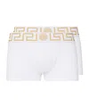 Versace Greca Waistband Boxer Briefs In White
