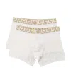 Versace Two-pack White Greca Border Boxer Briefs In White