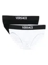 Versace Logo-waistband Briefs (pack Of Two)