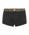 Versace Black Briefs With Elastic Waist With Medusa Print In Cotton Stretch Man In Black