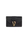Versace Leather Wallet In Black