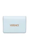 Versace Logo Wallet In Blue