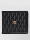 Versace Logo Wallet Featuring Textured Pattern Design