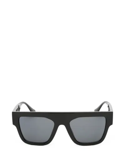 Versace Logo-cut-out Sunglasses In Black