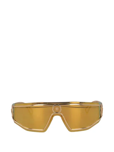 Pre-owned Versace Logo-detail Sunglasses In Gold