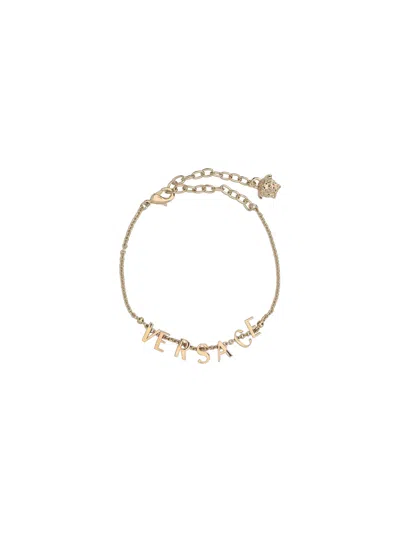 Versace Women Logoed Bracelet In Gold