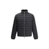 Versace Barocco Jacquard Puffer Jacket In Black