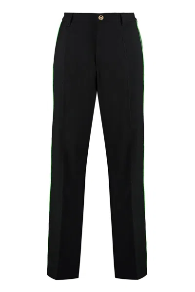 Versace Men's Logoed Side Stripes Track-pants In Black