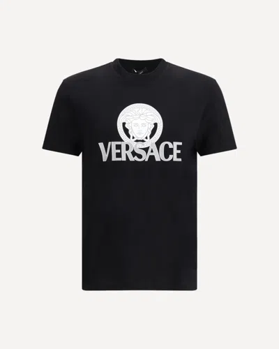 Versace Logoed T-shirt In Black