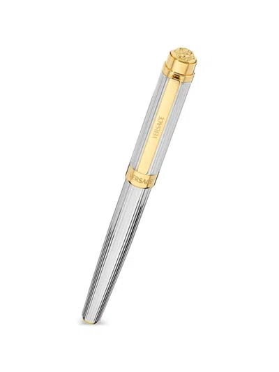 Versace Logo-embellishment Pen In Gray