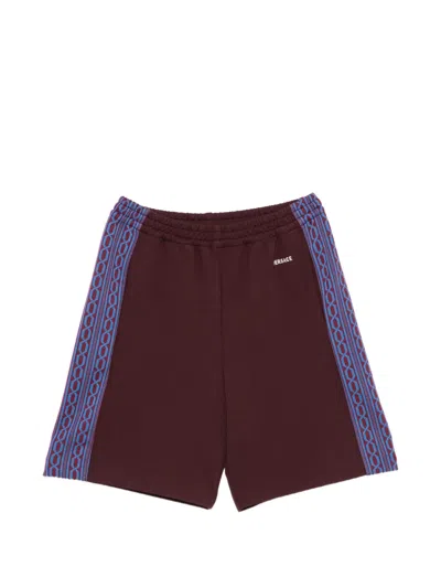 Versace Kids' Logo-embroidered Track Shorts In Red