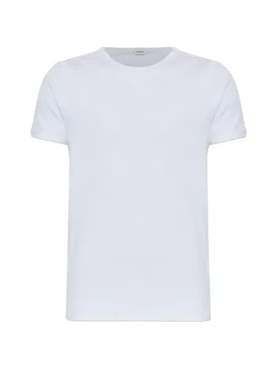 Versace Logo-embroidered T-shirt In White