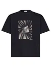 Versace Printed Cotton-jersey Regular T-shirt In Black