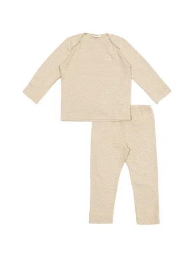 Versace Babies' Logo-patch Pajamas In Brown