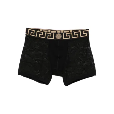 VERSACE LOGO-PATTERN BOXERS