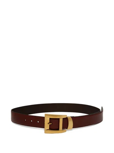 Versace Logo-print Buckle Belt In Red