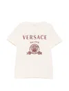 Versace Logo-print T-shirt In Neutral
