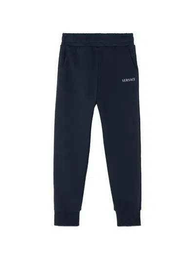 Versace Kids' Logo-printed Cotton-jersey Sweatpants In Animal Print