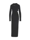 Versace Sustainable Viscose Dress With Cut-out Details In Gray