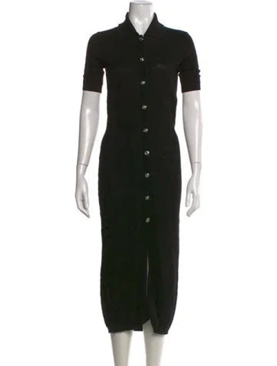 Pre-owned Versace Long Dress In Black