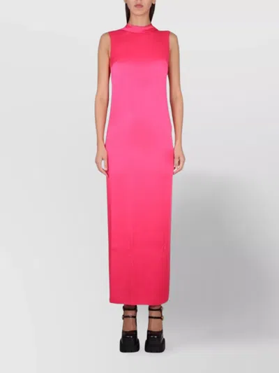 Versace Cow Long Dress In Pink