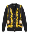 Versace Long Sleeve Cardigan In Black