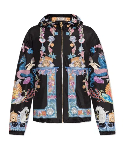 VERSACE VERSACE ZIP-UP HOODED JACKET